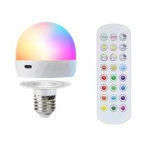 Lâmpada LED Recarregável USB E27 Magnética Com Controle Remoto Regulável Para Camping, Festas E Casa