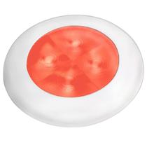 Lâmpada LED redonda de cortesia Hella Marine Red - White Bezel 24V Lâmpada LED redonda de cortesia Hella Marine Red - White Bezel 24V