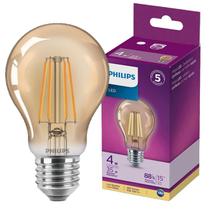Lampada Led Retro Filamento Philips A60 4w Luz Quente 2500K