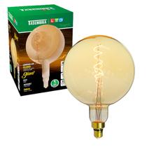 Lâmpada Led Retrô Vintage Filamento Amarela Giant Globo 4w Âmbar Grande Taschibra