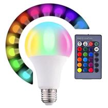 Lampada Led Rgb 16 Cores 3w Bivolt E27 Com Controle Remoto