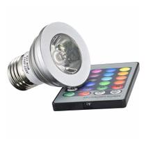 Lâmpada LED RGB 16 Cores Com Controle Remoto 3W - Thata Esportes