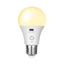 Lâmpada LED RGB 3 Cores Recarregável USB Regulável E27 Sem Fio a Bateria Inteligente Com Timer