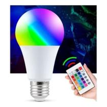 Lâmpada Led Rgb 9w Controle Ajuste De Luzes Casa Sala Quarto Iluminação Moderno Voltagem 110V