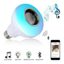 Lâmpada Led Rgb Bluetooth Caixa Som + Controle Lâmpada Led Rgb Bluetooth Caixa Som + Controle