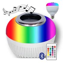 Lâmpada Led RGB com Bluetooth Toca Musica