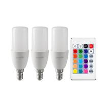 Lâmpada LED RGB Com Controle Remoto, 16 Cores, Regulável, 6W, E14, 24 Teclas Para Lâmpadas De Quarto