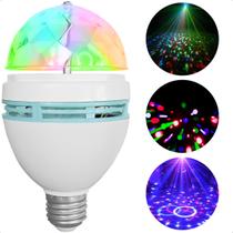 Lâmpada LED RGB Giratória com Efeito Festa Globo de Luz Soquete E27 Bivolt Lâmpada LED RGB Giratória com Efeito Festa Globo de Luz Soquete E27 Bivolt