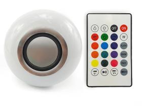 Lâmpada Led Rgb Musical 3W Com Alto Falante Controle Remoto - Aquilae