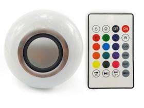 Lâmpada Led RGB Musical Bluetooth 3w com Alto Falante e Controle Remoto