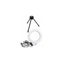 Lâmpada LED Ring Light de 16 cm com tripé de 15 cm para selfies