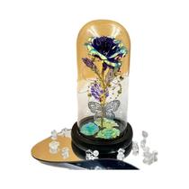 Lâmpada LED Romântica Em Forma De Borboleta Com Rosa, Cúpula De Vidro, Decoração Para Casa, Presente