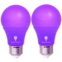 Lâmpada LED Roxa A19 9W (2 Unidades) - Ideal para Festas, Varandas e Decoração