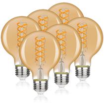 Lâmpada LED RuiaOTD G25 (G80) Vintage Edison 6W 600lm 2500K, pacote com 6