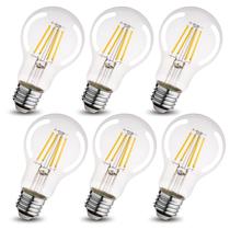 Lâmpada LED runquiz A19 6W 5000K E26 Dimmable Clear, pacote com 6 Lâmpada LED runquiz A19 6W 5000K E26 Dimmable Clear, pacote com 6