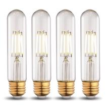 Lâmpada LED runquiz T10 Tubular 6W 5000K regulável E26, pacote com 4 Lâmpada LED runquiz T10 Tubular 6W 5000K regulável E26, pacote com 4