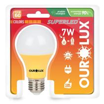 Lâmpada Led S60 Bulbo Colors 7 Watts Bivolt Amarelo - OUROLUX