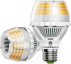 Lâmpada LED SANSI A19 35W 5000lm 3000K E26 Não regulável, pacote com 2 unidades