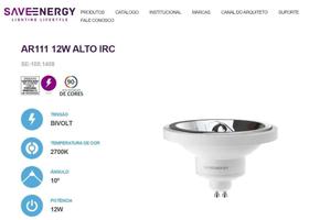 Lampada Led Save 12w 2700k Ar111 Autovolt Br Se-105.1408