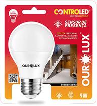 Lâmpada Led Sensor de Presença Inteligente Branco Frio 6.500K 9W - Ourolux