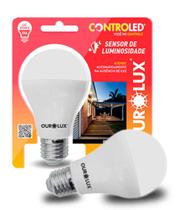 Lampada led sensor luminosidade 9 watts 6500k branco frio - ourolux