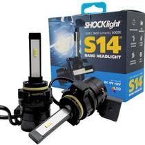 LÂMPADA LED SHOCKLIGHT H16 NANO HEADLIGHT S14 6000K 3600LM Farol milha alto baixo Super Branco LÂMPADA LED SHOCKLIGHT H16 NANO HEADLIGHT S14 6000K 3600LM Farol milha alto baixo Super Branco
