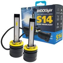 LÂMPADA LED SHOCKLIGHT H27 NANO HEADLIGHT S14 6000K 3600LM Farol milha alto baixo Super Branco LÂMPADA LED SHOCKLIGHT H27 NANO HEADLIGHT S14 6000K 3600LM Farol milha alto baixo Super Branco