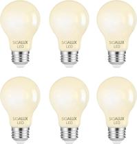 Lâmpada LED Sigalux Dimmable E26 8,5 W 800 LM 2700 K, pacote com 6