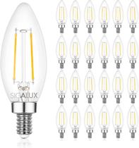 Lâmpada LED Sigalux E12 de 3 W (40 W) regulável 2700 K, branca macia, pacote com 24 Lâmpada LED Sigalux E12 de 3 W (40 W) regulável 2700 K, branca macia, pacote com 24