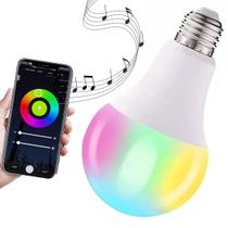 Lampada Led Smart Inteligente App Celular Wifi RGB Ajustavel 10w Iluminaçao Dimerizaçao Decoraçao Casa Quarto Ambiental Som Relaxante