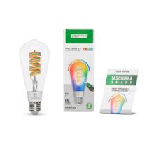 Lâmpada Led Smart Wi-Fi Inteligente ST64 Filamento 6W E27 RGB Taschibra Lâmpada Led Smart Wi-Fi Inteligente ST64 Filamento 6W E27 RGB Taschibra