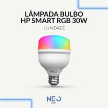 Lampada Led Smart Wifi 2.4 GHz Bulbo Hp 20w 30w 40w 50w 2700K 6500K RGB Colorido E27 110v 220v Neo Avant