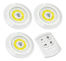 Lâmpada Led Spot Luminária Sem Fio Liba Controle Remoto