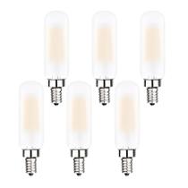 Lâmpada LED Sunaiony E12 regulável 4W 2700K, pacote com 6 Lâmpada LED Sunaiony E12 regulável 4W 2700K, pacote com 6