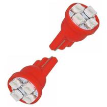 Lâmpada Led T10 12v 4smd1210 Vermelho Par Lâmpada Led T10 12v 4smd1210 Vermelho Par