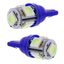 Lâmpada Led T10 12V 5 LED SMD AZ 2 Unidades