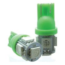 Lâmpada Led T10 12v 5smd5050 Verde Par Lâmpada Led T10 12v 5smd5050 Verde Par