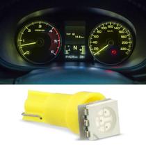 Lâmpada LED T5 Pingo Esmagadinha 1 LED 12V 0,36W Amarelo para Aplicação no Painel Carro