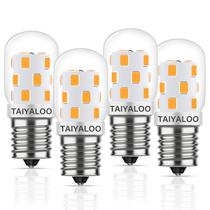 Lâmpada LED TAIYALOO E17 3W 380LM 3000K regulável 120V, pacote com 4