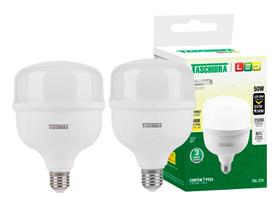 Lâmpada Led Taschibra 50w Bivolt 3000k Luz Quente Kit 2