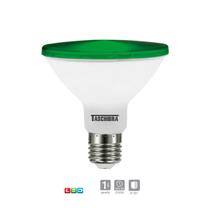 Lâmpada led taschibra par 30 ip 65 verde e-27