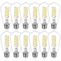 Lâmpada LED Tiadio ST58 Edison 6W 5000K 600lm E26 regulável 12 unidades
