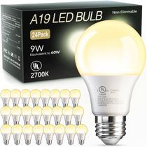 Lâmpada LED TJOY A19 Soft Warm White 9W 800LM 2700K, pacote com 24 Lâmpada LED TJOY A19 Soft Warm White 9W 800LM 2700K, pacote com 24
