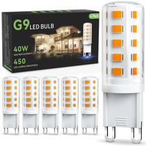 Lâmpada LED TJOY G9 4W 2700K, branca macia e quente, 450 ml, 120 V, pacote com 6 Lâmpada LED TJOY G9 4W 2700K, branca macia e quente, 450 ml, 120 V, pacote com 6