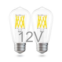 Lâmpada LED TOKCON 12V 8W E26 80W equivalente a 5000K, pacote com 2