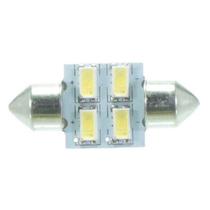 Lâmpada Led Torpedo 31mm 12v 4smd5630 Branca 4 Leds Par