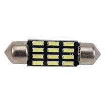 Lâmpada Led Torpedo 36mm 12v 12smd4014 Branca 12 Leds Par Lâmpada Led Torpedo 36mm 12v 12smd4014 Branca 12 Leds Par