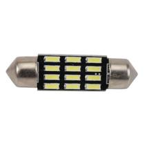 Lâmpada Led Torpedo 36mm 12v 12smd4014 Branca 12 Leds Par