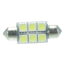 Lâmpada Led Torpedo 36mm 12v 6smd5050 Branca 6 Leds Par Lâmpada Led Torpedo 36mm 12v 6smd5050 Branca 6 Leds Par