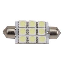 Lâmpada Led Torpedo 41mm 12v 9smd5050 Branca 9 Leds Par Lâmpada Led Torpedo 41mm 12v 9smd5050 Branca 9 Leds Par